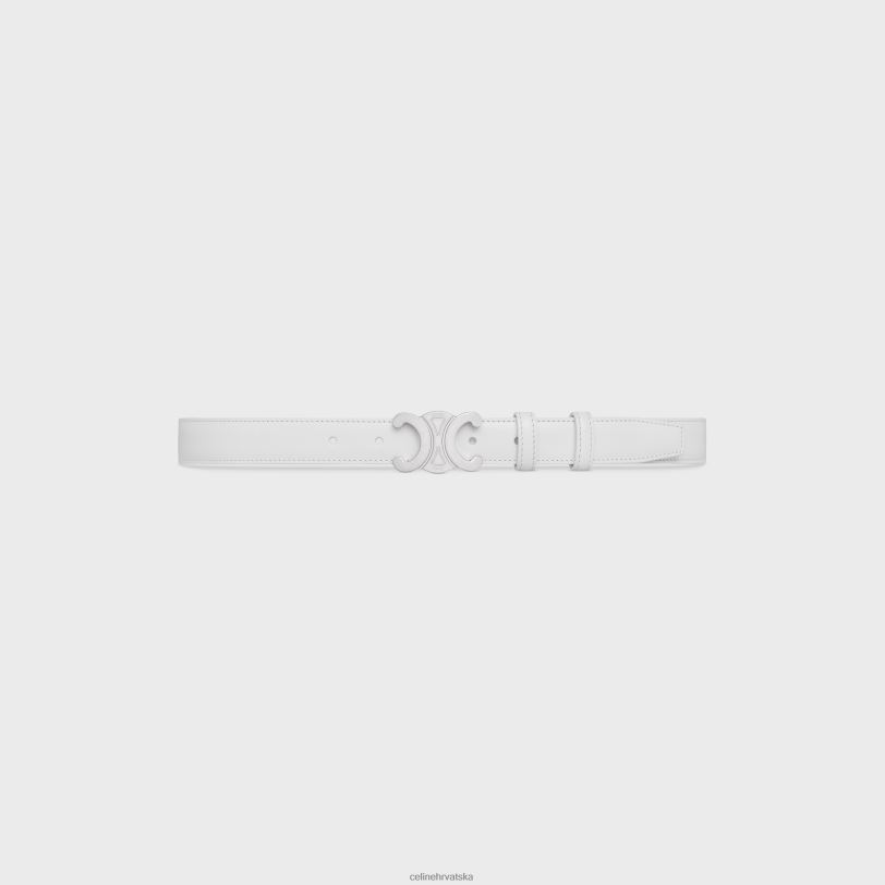 CELINE žene srednji triomphe remen od taurillon kože 3WED61018 pribor bijel de bijel