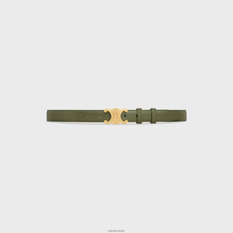 CELINE žene srednji triomphe remen od taurillon kože 3WED61019 pribor tamnomaslinasto