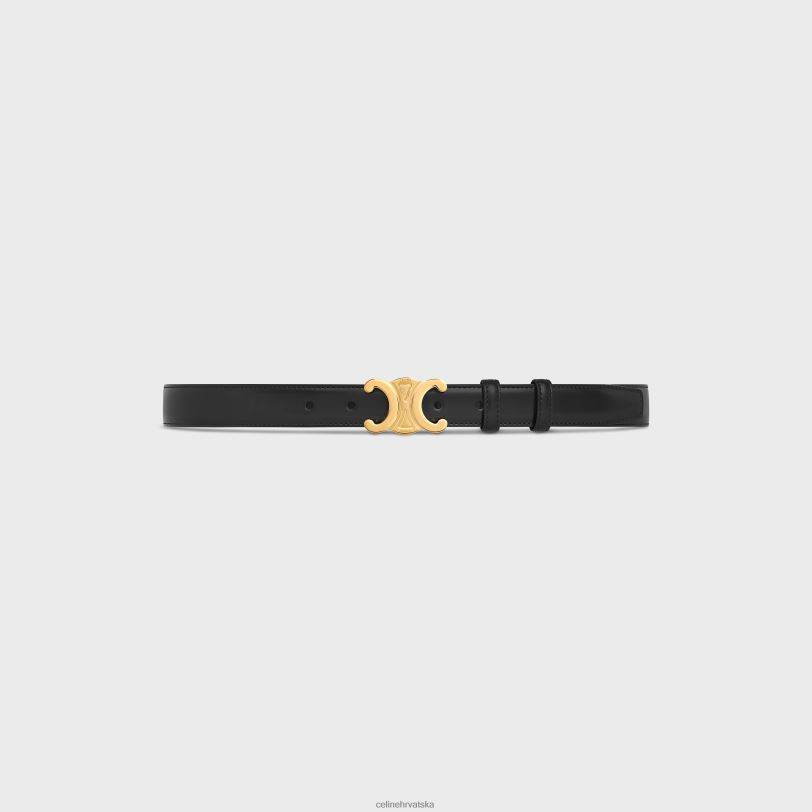 CELINE žene srednji triomphe remen od taurillon kože 3WED61061 pribor crno