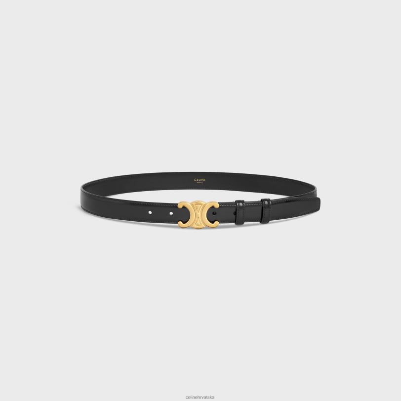 CELINE žene srednji triomphe remen od taurillon kože 3WED61061 pribor crno