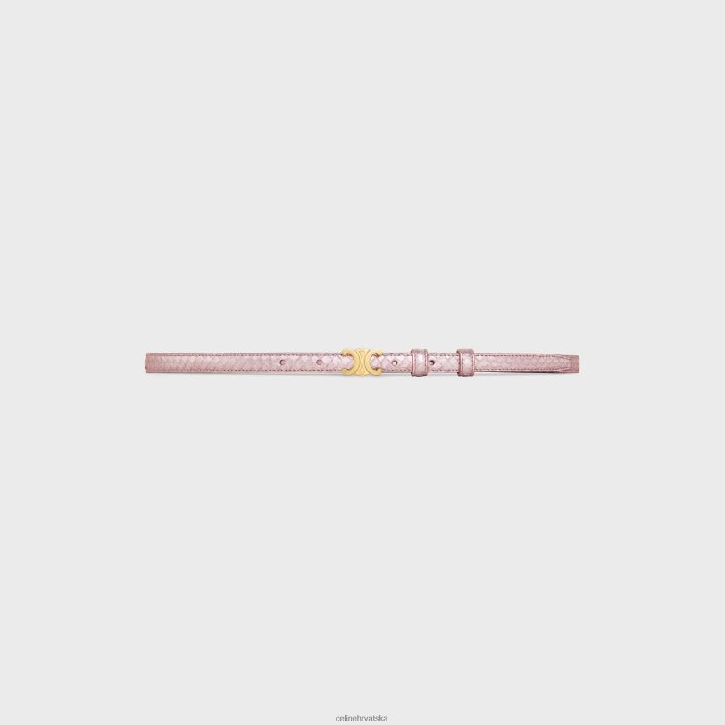 CELINE žene tinejdžerski triomphe pojas od bisernog pitona 3WED61024 pribor svijetloružičasta