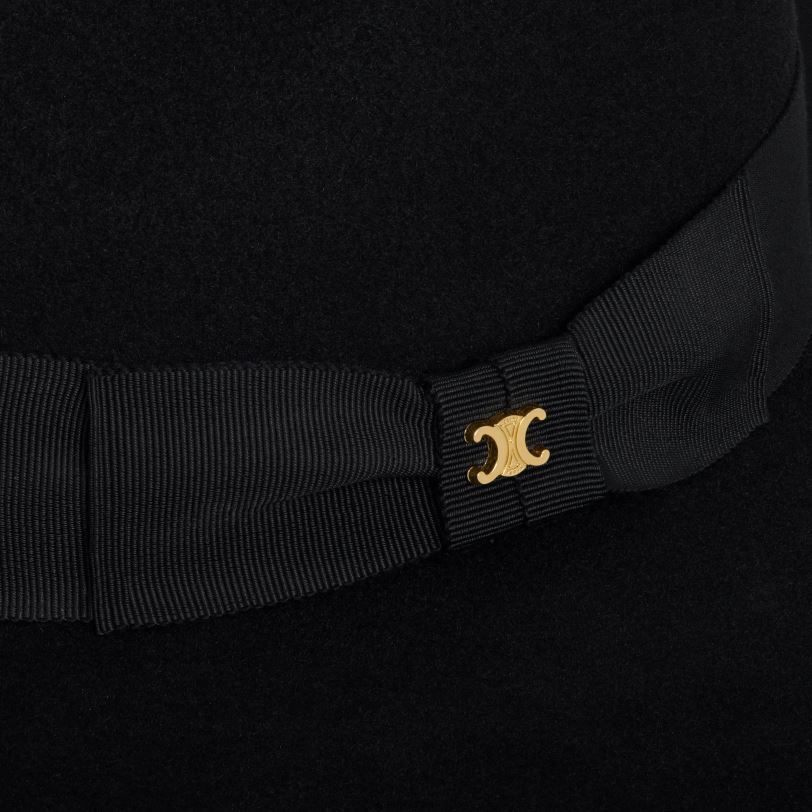 CELINE žene fedora šešir od filca 3WED61193 pribor crno