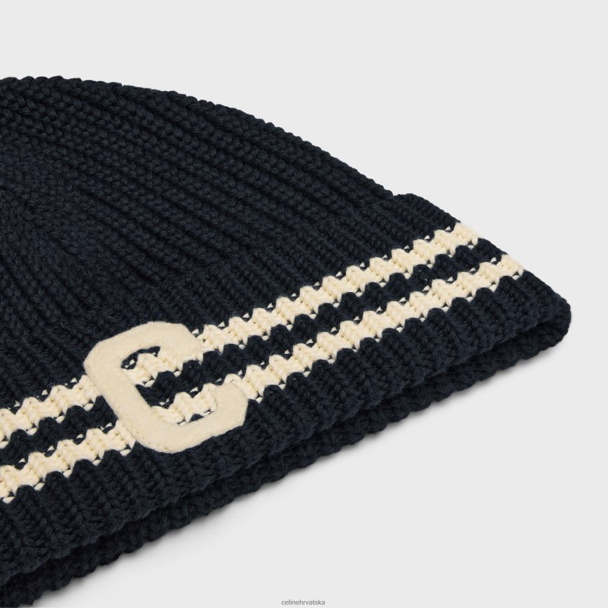 CELINE žene početna kapica od pamuka tamnoplava/ekru pribor 3WE2E2174
