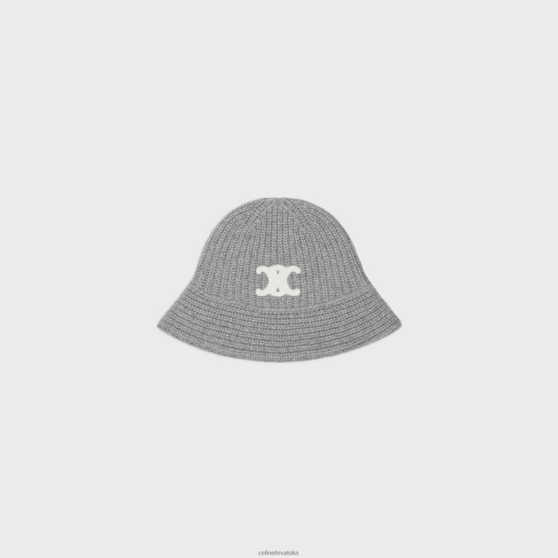 CELINE žene triomphe cloche kapica od kašmira 3WED61170 pribor srednje siva