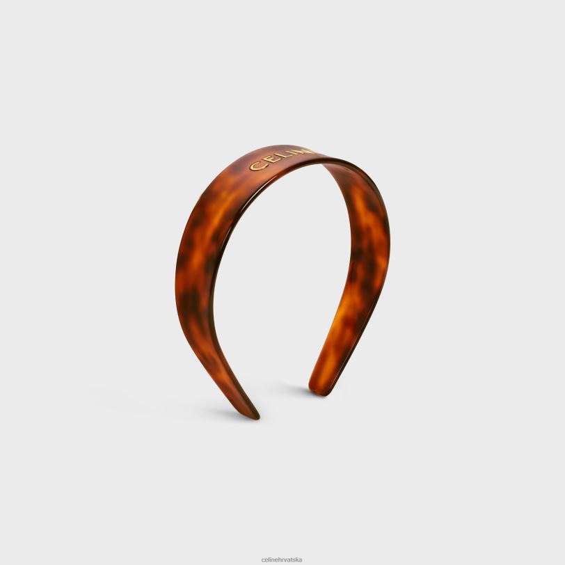 CELINE žene dodaci za kosu traka za glavu od acetata i čelika 3WED61248 pribor plava havana/zlatna