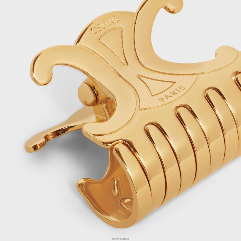CELINE žene triomphe srednja kandža za kosu u zamaku 3WED61241 pribor zlato