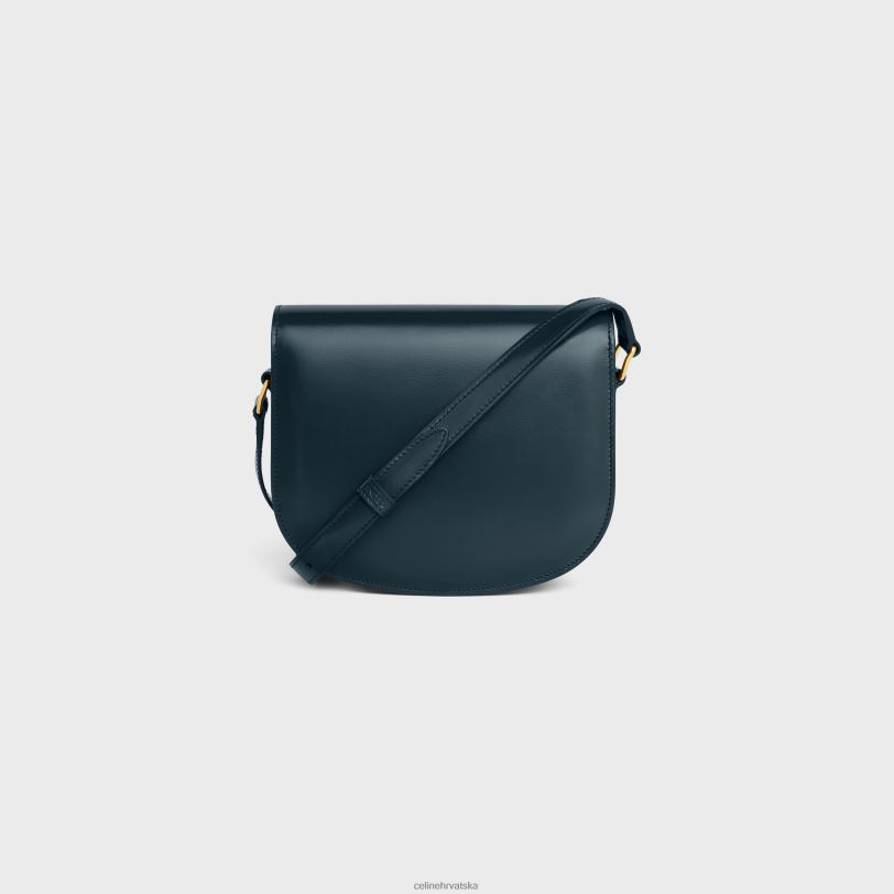 CELINE žene besace clea u sjajnoj telećoj koži 3WED6172 pribor mornarsko plava