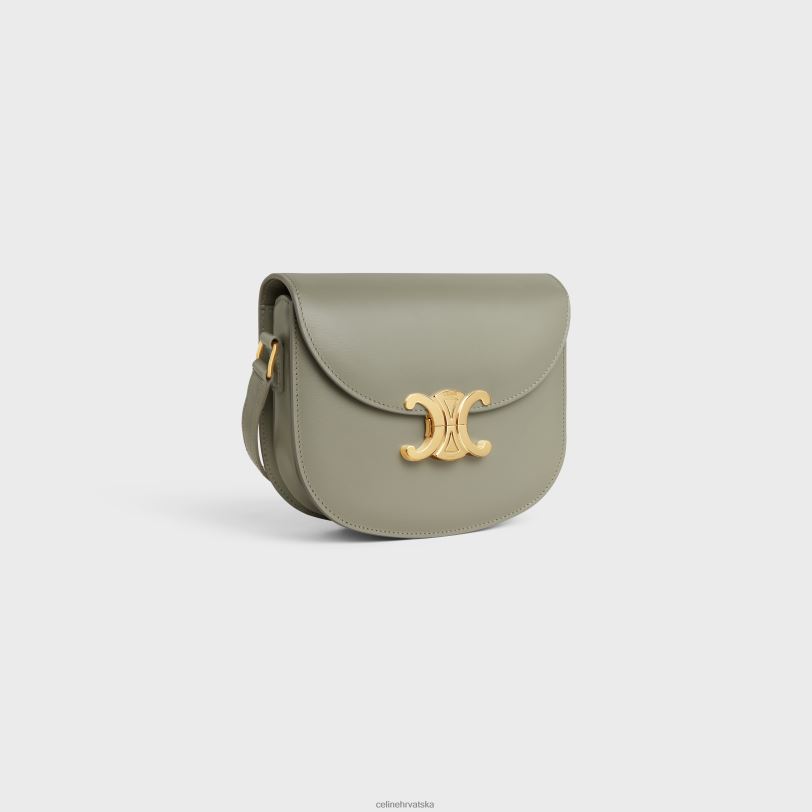 CELINE žene besace clea u sjajnoj telećoj koži 3WED6173 pribor zelena glina