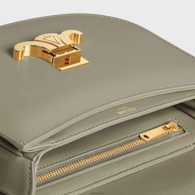 CELINE žene besace clea u sjajnoj telećoj koži 3WED6173 pribor zelena glina