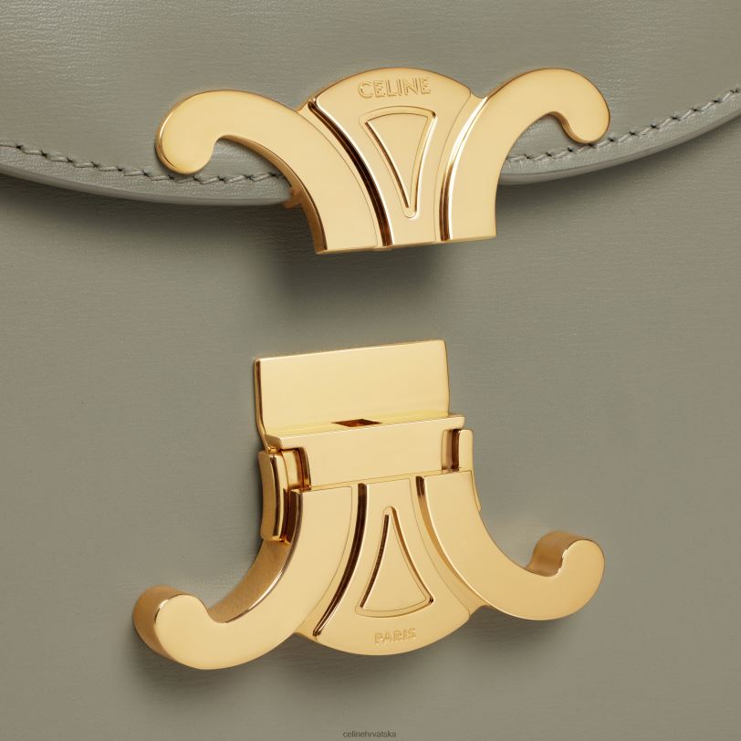 CELINE žene besace clea u sjajnoj telećoj koži 3WED6173 pribor zelena glina