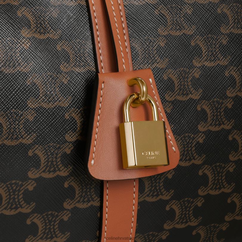 CELINE žene boston torba od triomphe platna i teleće kože 3WED6233 pribor preplanuli ten