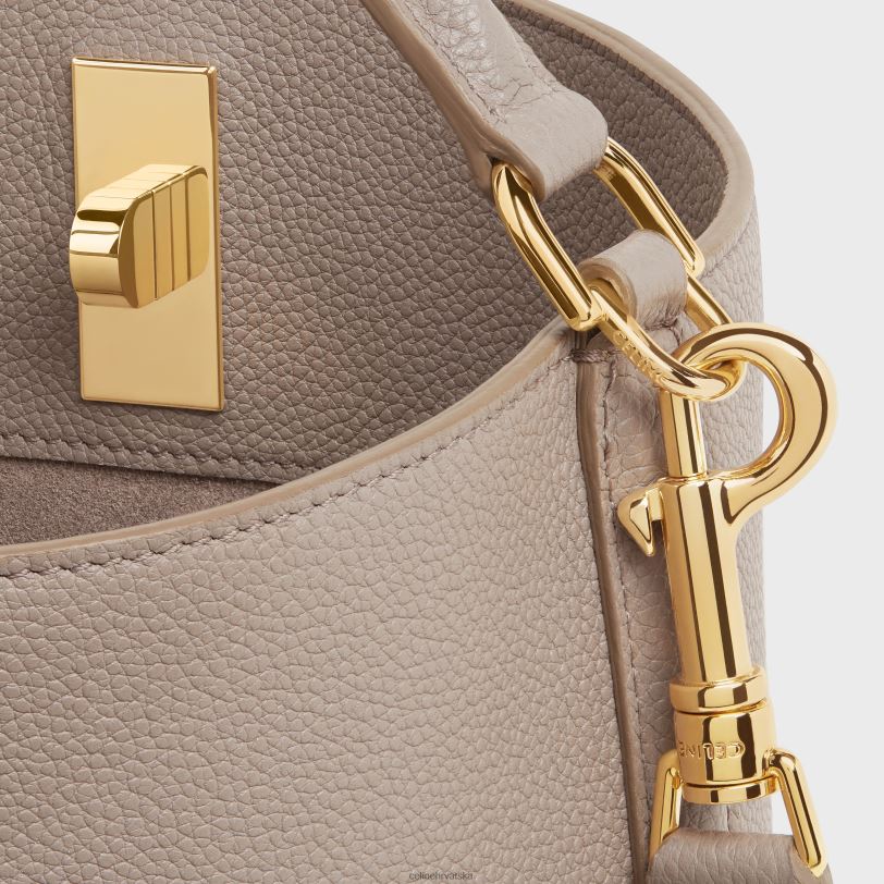 CELINE žene bucket 16 torba od gipke zrnaste teleće kože 3WED668 pribor kamenčić