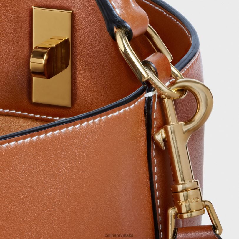 CELINE žene bucket 16 torba od glatke teleće kože 3WED6146 pribor preplanuli ten