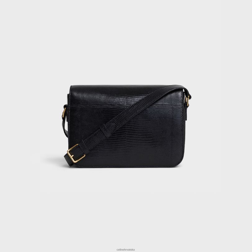 CELINE žene classique triomphe torba u lizardu 3WED695 pribor crno