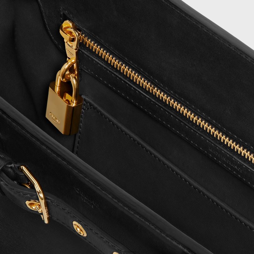 CELINE žene conti torba od prirodne teleće kože 3WED6165 pribor crno