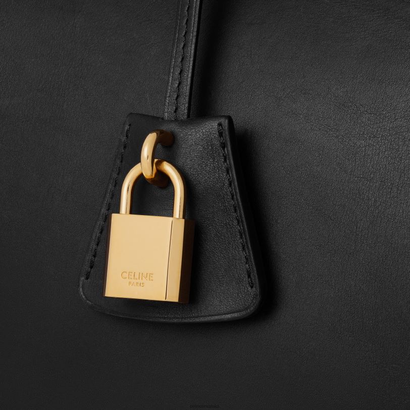 CELINE žene conti torba od prirodne teleće kože 3WED6165 pribor crno