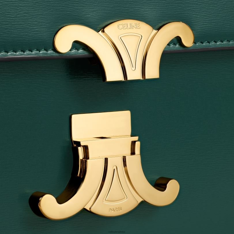 CELINE žene klasična triomphe torba od sjajne teleće kože 3WED642 pribor amazonka