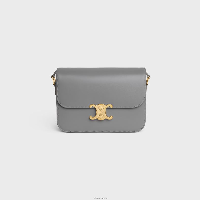 CELINE žene klasična triomphe torba od sjajne teleće kože 3WED643 pribor cinkov