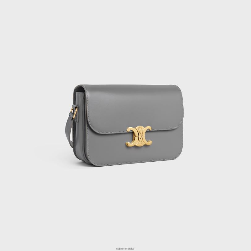 CELINE žene klasična triomphe torba od sjajne teleće kože 3WED643 pribor cinkov