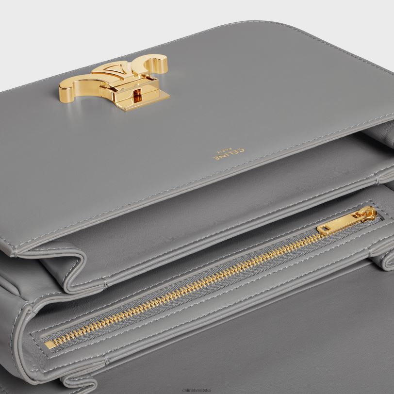 CELINE žene klasična triomphe torba od sjajne teleće kože 3WED643 pribor cinkov