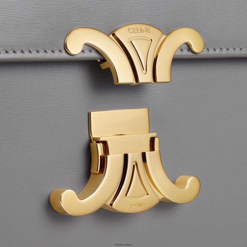 CELINE žene klasična triomphe torba od sjajne teleće kože 3WED643 pribor cinkov