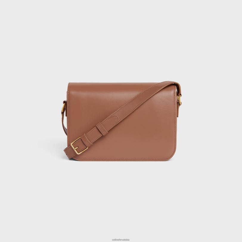 CELINE žene klasična triomphe torba od sjajne teleće kože 3WED696 pribor bronca