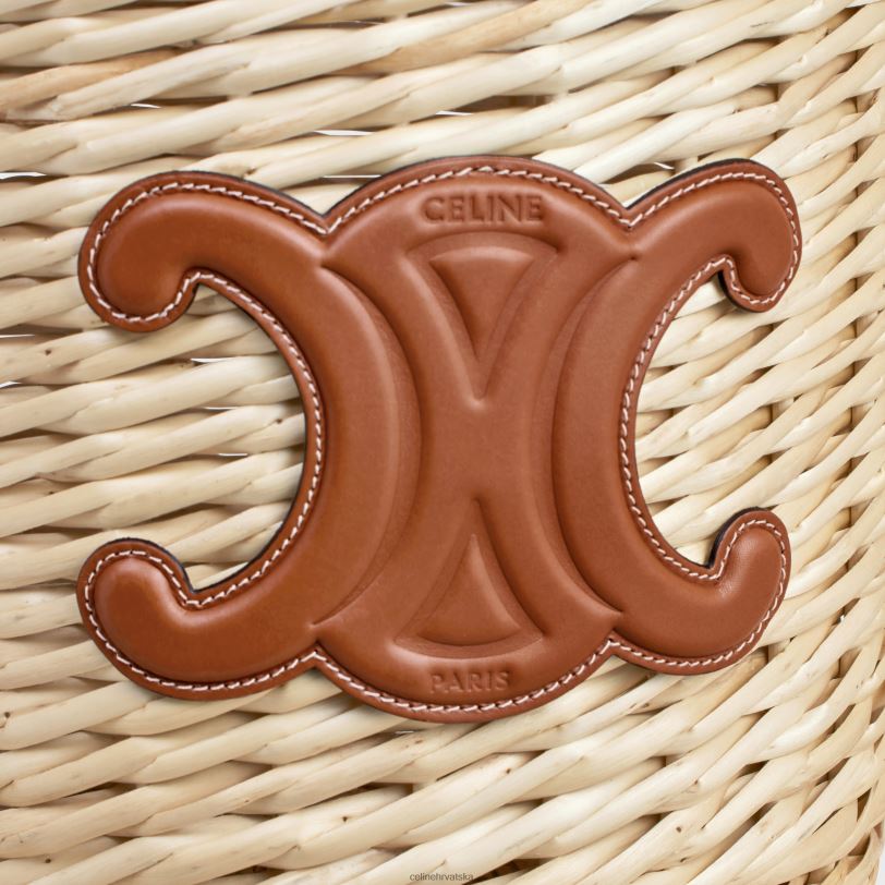 CELINE žene košara od pruća i teleće kože 3WED6299 pribor preplanuli ten