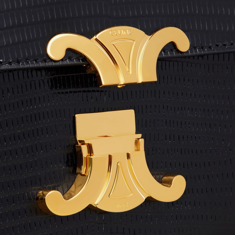 CELINE žene lančana torba za rame claude u gušteru 3WED6189 pribor crno