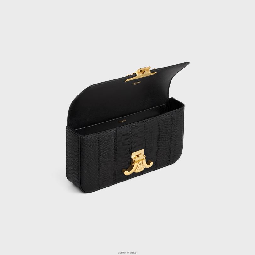 CELINE žene lančana torba za rame claude u lizard patchworku 3WED6187 pribor crno