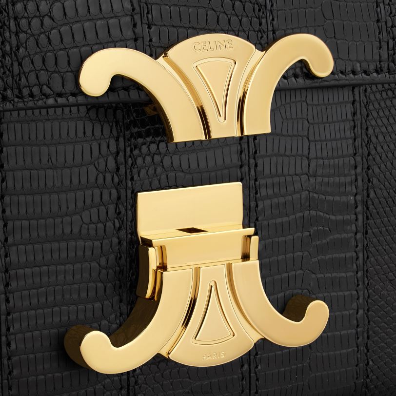 CELINE žene lančana torba za rame claude u lizard patchworku 3WED6187 pribor crno