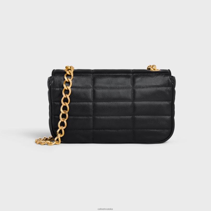 CELINE žene lančana torba za rame matelasse jednobojna od prošivene teleće kože 3WED6280 pribor crno