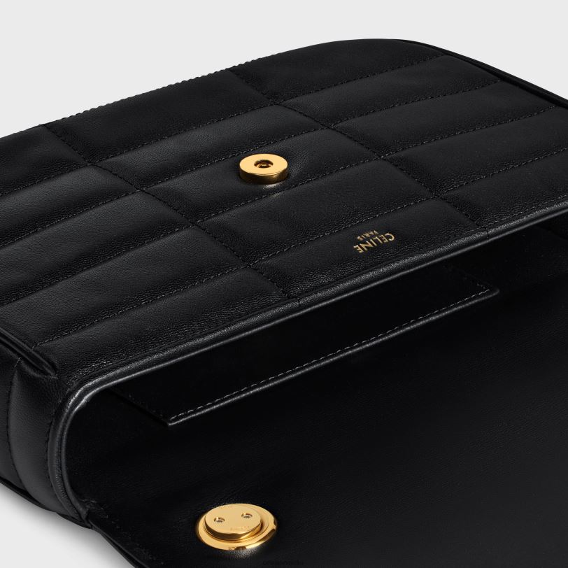 CELINE žene lančana torba za rame matelasse jednobojna od prošivene teleće kože 3WED6280 pribor crno