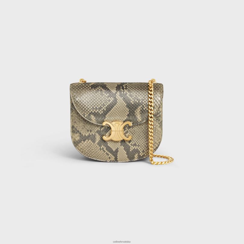 CELINE žene lanac besace clea u bisernom pitonu 3WED637 pribor prirodni