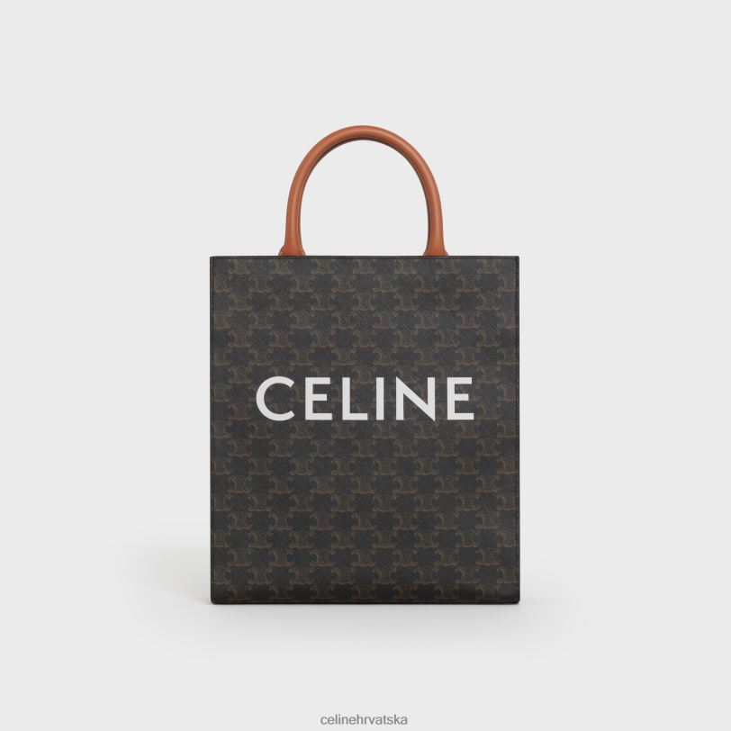 CELINE žene mala kaba vertikalna u triomphe platnu i telećoj koži 3WED6237 pribor preplanuli ten