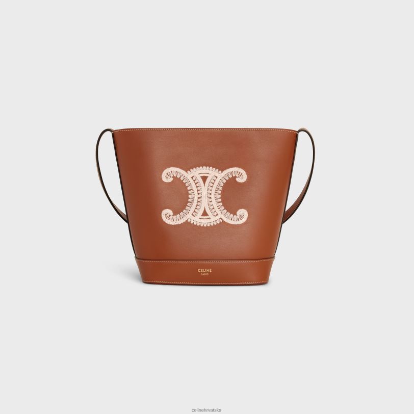 CELINE žene malo vedro cuir triomphe od glatke teleće kože s triomphe vezom 3WED6200 pribor preplanuli ten