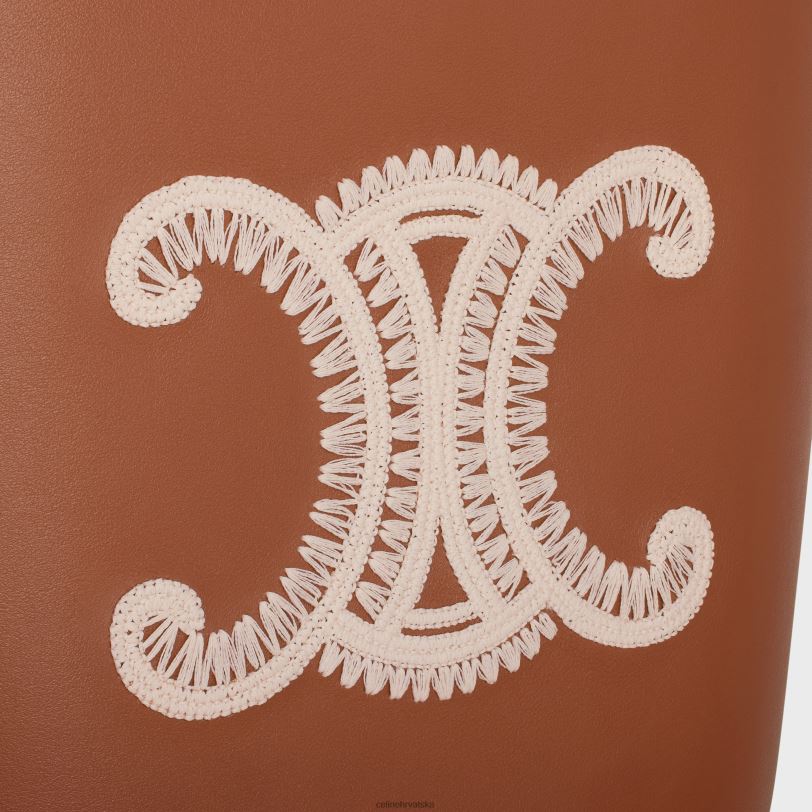 CELINE žene malo vedro cuir triomphe od glatke teleće kože s triomphe vezom 3WED6200 pribor preplanuli ten