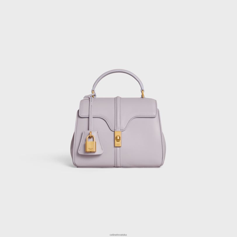 CELINE žene mini 16 od satinirane teleće kože 3WED6133 pribor svijetlo lila