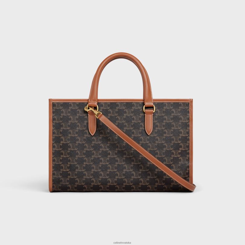 CELINE žene mini horizontalne kabine od triomphe platna i teleće kože 3WED6236 pribor preplanuli ten