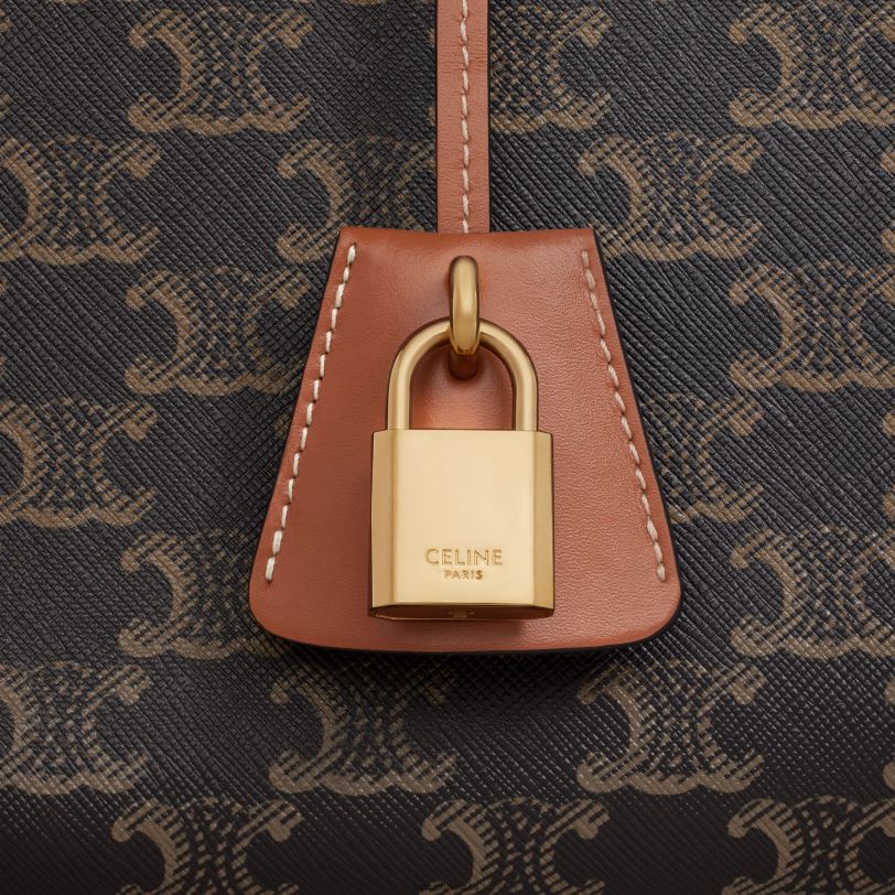 CELINE žene mini horizontalne kabine od triomphe platna i teleće kože 3WED6236 pribor preplanuli ten