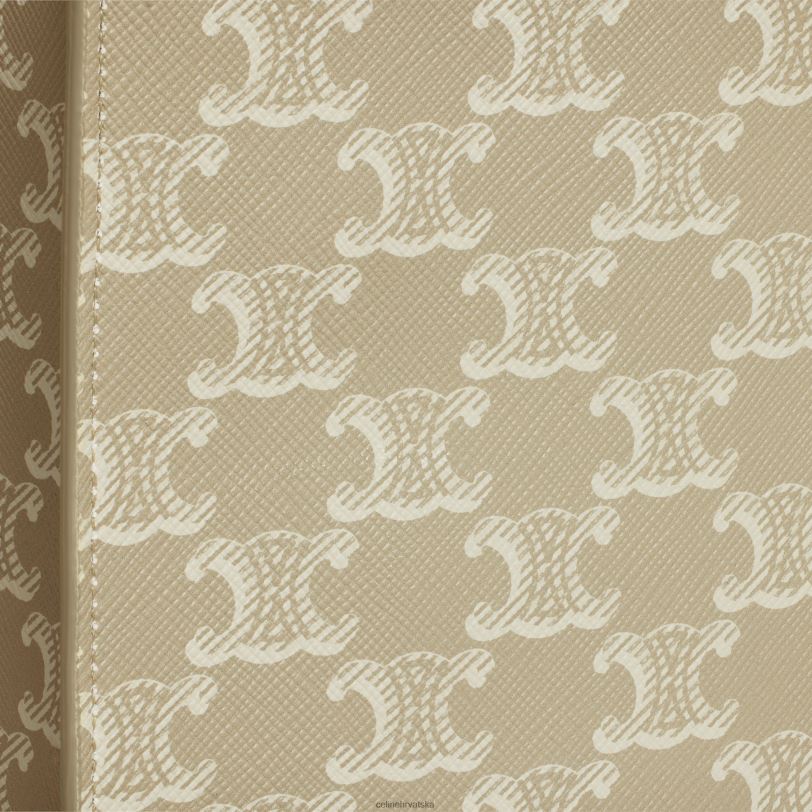 CELINE žene mini okomite kabe od triomphe platna i teleće kože 3WED6240 pribor grege