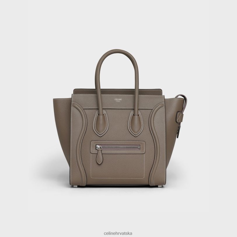 CELINE žene ručna torbica za mikro prtljagu od dobošene teleće kože 3WED6303 pribor souris