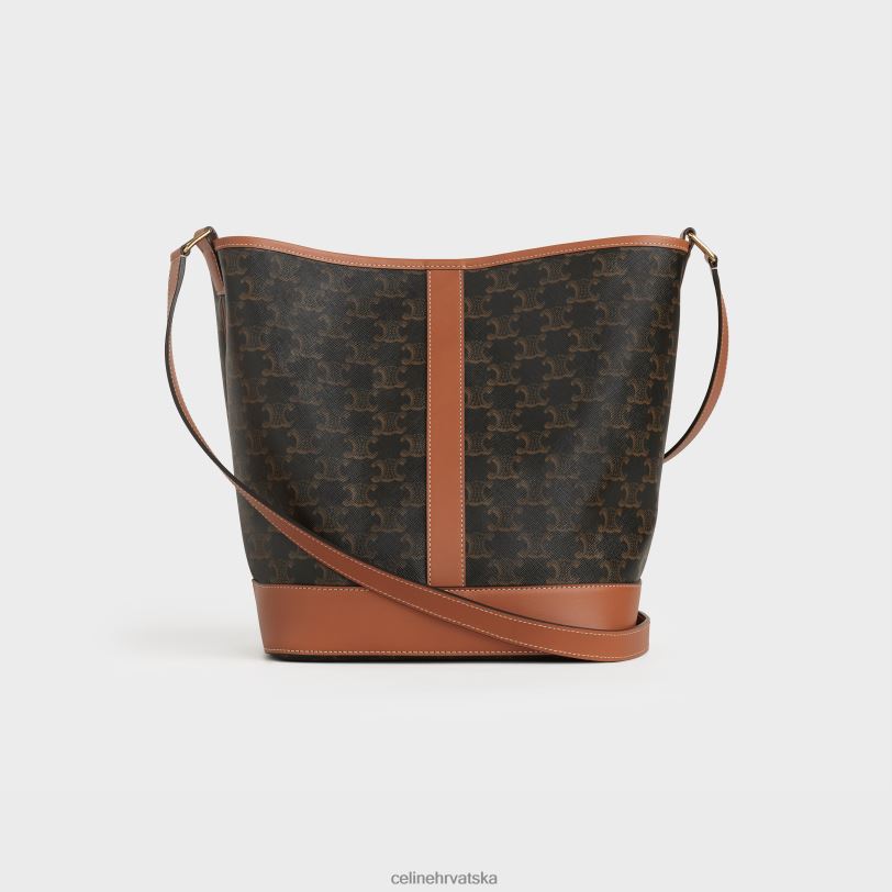 CELINE žene srednja kanta od triomphe platna i teleće kože 3WED6217 pribor preplanuli ten