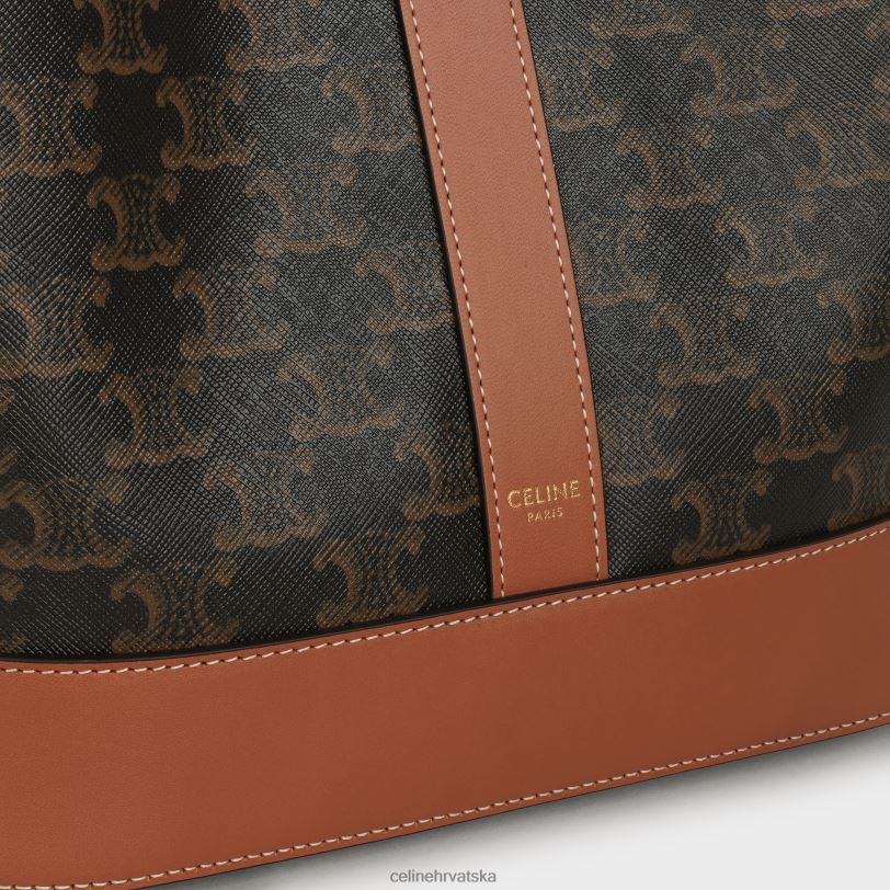 CELINE žene srednja kanta od triomphe platna i teleće kože 3WED6217 pribor preplanuli ten