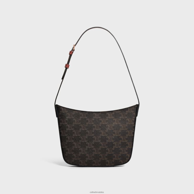 CELINE žene srednja kroka torba od triomphe platna i teleće kože 3WED6229 pribor preplanuli ten