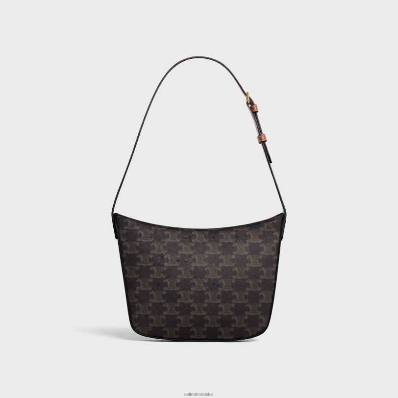 CELINE žene srednja kroka torba od triomphe platna i teleće kože 3WED6229 pribor preplanuli ten