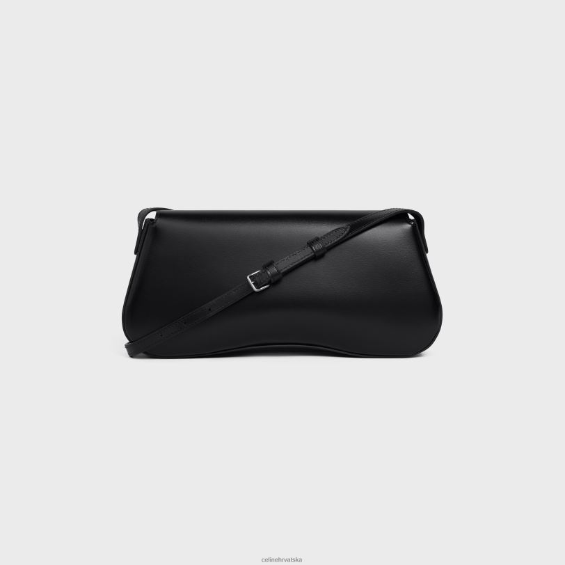 CELINE žene srednja lola torba od sjajne teleće kože 3WED616 pribor crno