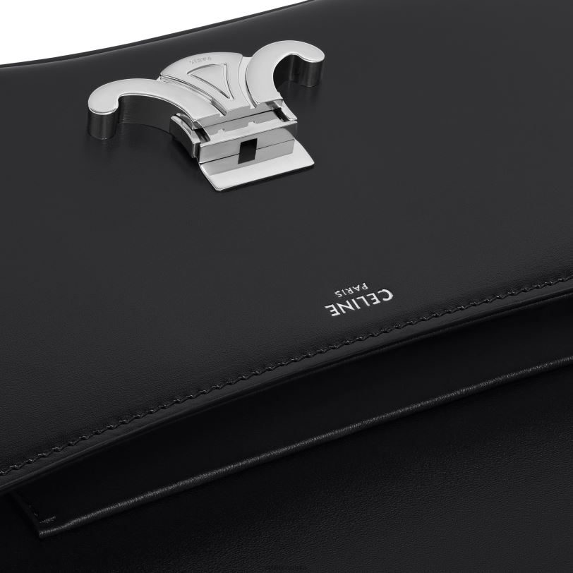 CELINE žene srednja lola torba od sjajne teleće kože 3WED616 pribor crno