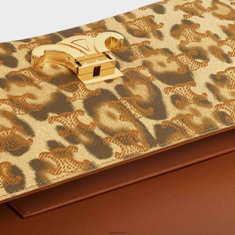CELINE žene srednja lola torba od triomphe platna s printom 3WED620 pribor leopard