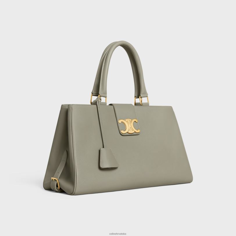 CELINE žene srednja torba od meke teleće kože 3WED6272 pribor zelena glina