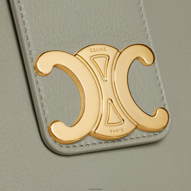 CELINE žene srednja torba od meke teleće kože 3WED6272 pribor zelena glina